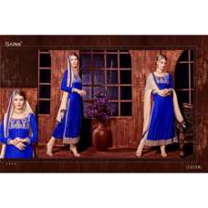 Strong Blue SEASON VELVET Salwar Kameez 