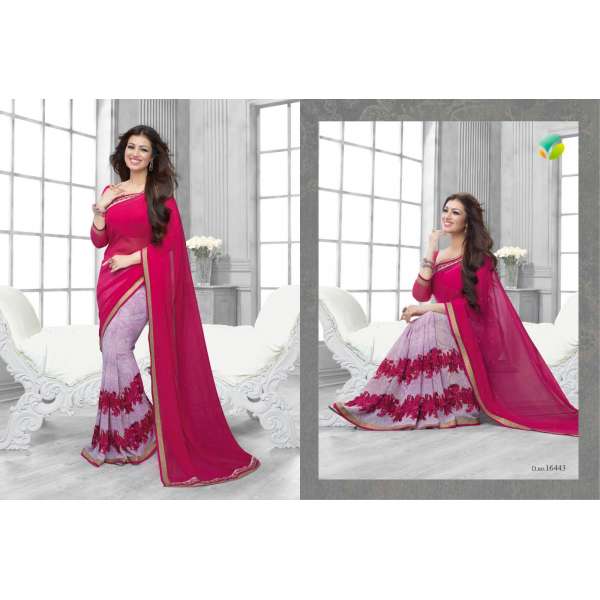 16443 Purple Vinay Sheesha Star Walk Saree