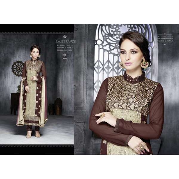 Brown Designer Dress Kurti Party Wear Salwar Suit