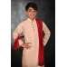 Peach Traditional Boys Kurta Stole Set Peach Traditional Boys Kurta Stole Set