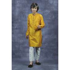 Yellow Kids Kurta Pajama Indian Boys Wedding Suit