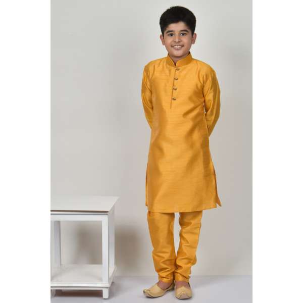 Mustard Kids Kurta Pajama Indian Boyswear