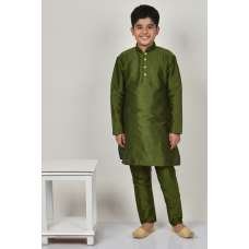 Mehndi Green Indian Boys Silk Kurta Pajama Mehndi Green Indian Boys Silk Kurta Pajama