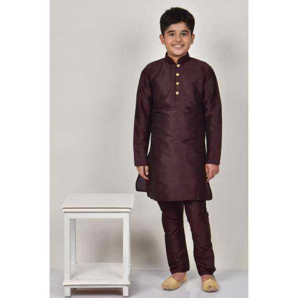 Maroon Ethnic Boys Kurta Pajama