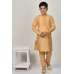 Boys Beige Wedding Kurta Pajama Set
