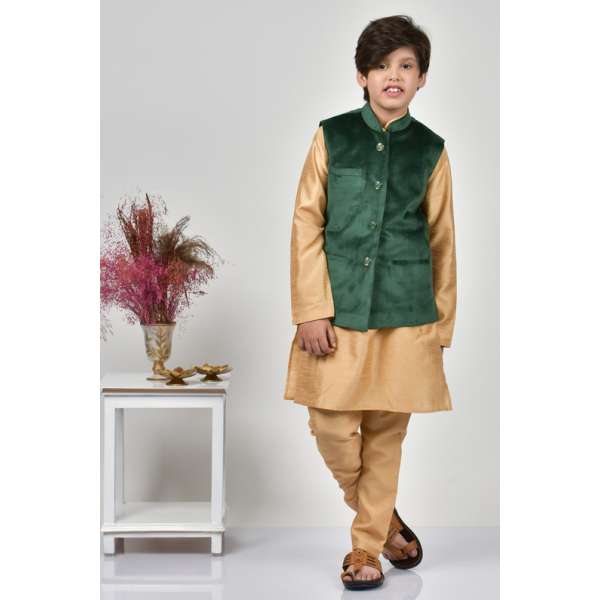 Green Fancy Boys Waistcoat