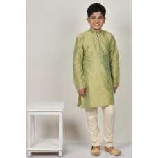 Pista Green Embroidered Wedding Kids Kurta Pajama Pista Green Embroidered Wedding Kids Kurta Pajama