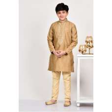 Stylish Gold Embroidered Kurta Pajama for Boys
