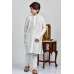 White Mirror Work Boys Eid Kurta Salwar