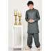 Dark Grey Pakistani Designer Top Quality Boys Kurta Shalwar