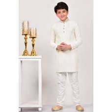 Off White Boys Designer Kurta Pajama Set Off White Boys Designer Kurta Pajama Set