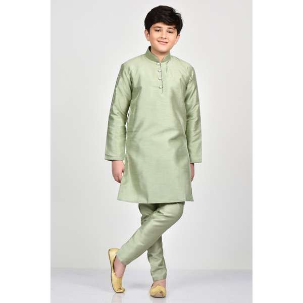 Sage Green Traditional Style Boys Kurta Pajama
