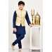 Gold Brocade Formal Kids Wear Waistcoat