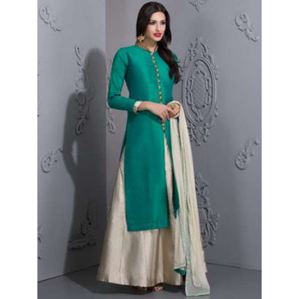 Designer Silk Dress Maxi Skirt Gown
