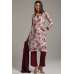 Maroon Floral Printed Pakistani Designer Readymade Suit