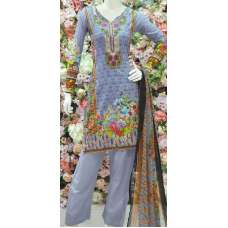 Blue Printed Readymade Pakistani Lawn Salwar Kameez 