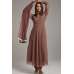 DEEP PURPLE GEORGETTE READY TO WEAR CIRCULAR SILHOUETTE
