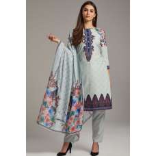 LILAC GREY SUMMER WEAR PAKISTANI READYMADE SALWAR KAMEEZ