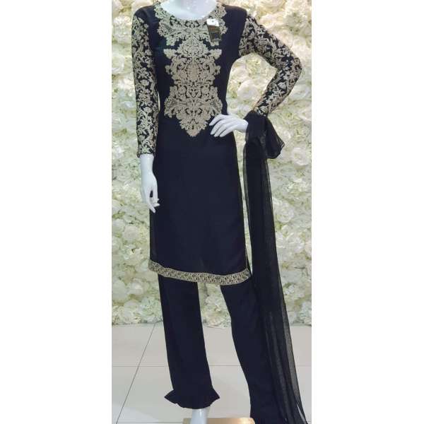 Navy Blue Designer Readymade Pakistani Suit 