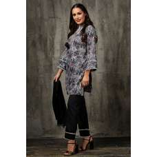 Black Printed Salwar Suit Pakistani Designer Readymade Suit