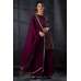 Dark Plum Pakistani Designer Kurti & Gharara Dress