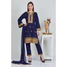 Navy Blue Ready To Wear Eid Suit