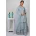 Grey Embroidered Designer Party Wear Lehenga Dress
