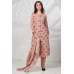 Peach Floral Printed Pakistani Style Salwar Kameez Suit