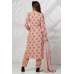 Peach Floral Printed Pakistani Style Salwar Kameez Suit