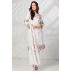 Off White Heavy Embroidered Pakistani Dresses