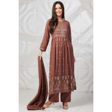 Brown Sequin Indian Designer Palazzo Suit