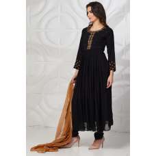 Black Readymade Eid Frock Kurti Suit
