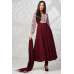 Maroon Indian Party Wear Frock Kurti Dress