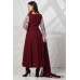 Maroon Indian Party Wear Frock Kurti Dress