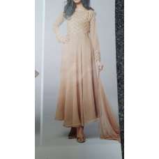 Beige Indian Dress Wedding Party Anarkali Suit