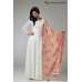 Off White Peach Flared Dress Anarkali Gown Off White Peach Flared Dress Anarkali Gown
