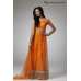 ORANGE FLARED STYLE MENDI WEAR READY MADE ANARKALI DRESS 