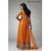 ORANGE FLARED STYLE MENDI WEAR READY MADE ANARKALI DRESS 