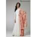 Off White Peach Flared Dress Anarkali Gown Off White Peach Flared Dress Anarkali Gown