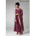 PLUM CIRCULAR FLARED READY MADE DRESS