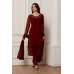 BERRY RED GEORGETTE DESIGNER READY MADE SALWAR SUIT 