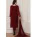 BERRY RED GEORGETTE DESIGNER READY MADE SALWAR SUIT 