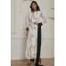 Off White Long Flared Readymade Dress