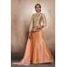 Gold Top Peach Silk Banglori Choli Readymade Suit