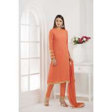 ORANGE SIMPLE STRAIGHT CUT DESIGNER READY MADE SUIT 