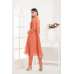 ORANGE SIMPLE STRAIGHT CUT DESIGNER READY MADE SUIT 