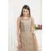 Beige Long Dress Anarkali Indian Wedding Suit
