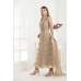 Beige Long Dress Anarkali Indian Wedding Suit