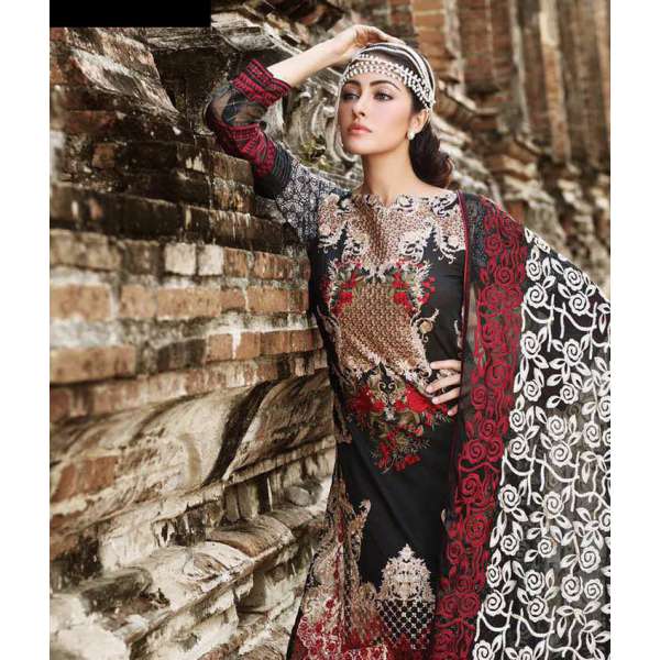 BLACK GUL AHMED KHADDAR READY MADE SALWAR KAMEEZ 