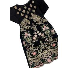 BLACK HEAVY EMBELLISHED READY TO WEAR PAKISTANI DESIGNER SALWAR KAMEEZ